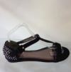 Flat black sandal
